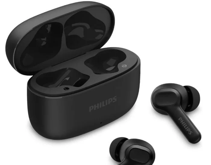 PHILIPS, Fone de Ouvido Sem Fio TWS, TAT1109BK00, Bluetooth, Com Microfone, Até 24 horas de bateria, Preto