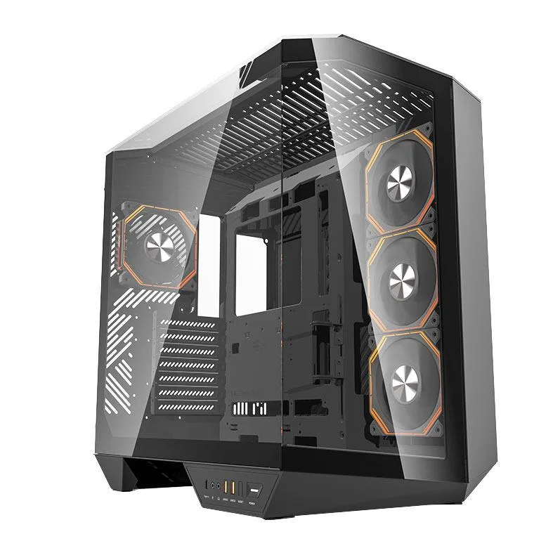 Gabinete Gamer Aigo Darkflash Arcee DY470 ARGB FullTower Lateral de Vidro C4 Fans Preto DY470-BK-4F
