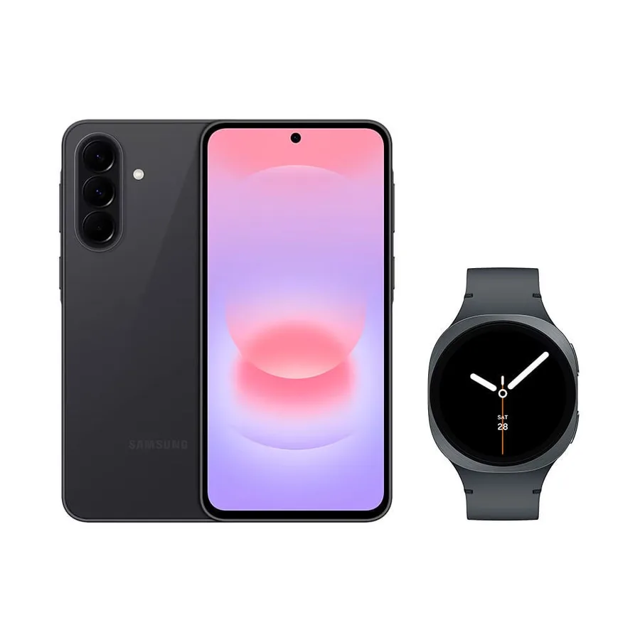 Galaxy A37 5G 128GB - Preto  Galaxy Watch8 BT 40mm - Grafite