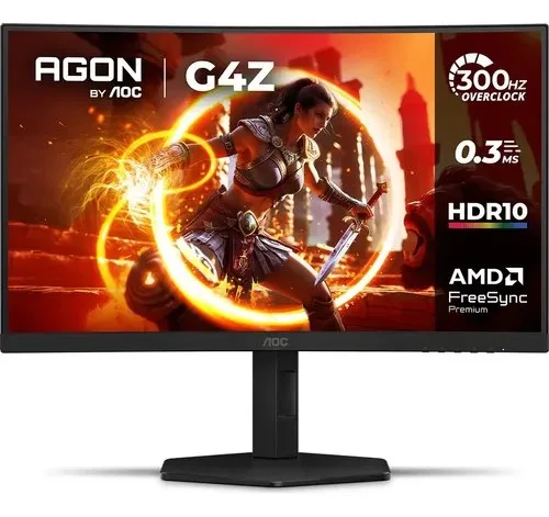 Monitor Gamer Curvo AOC AGON G4Z 27 300Hz 0,3ms HDR10 Base Ajustável C27G4ZP Preto