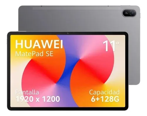 Tablet HUAWEI MatePad SE 11 Wifi 6128GB Tela HUAWEI FullView de 11 para Conforto Visual, Superbateria de 7700 mAh 225W Câmera Traseira 8 MP, Câmera Frontal 5 MP Cinza Nebula