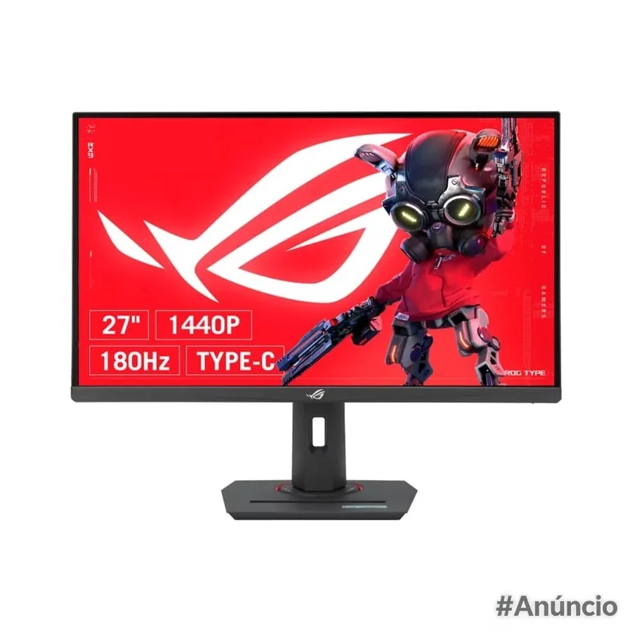 Monitor Gamer Asus Rog Strix 27 Qhd 180Hz 1Ms Fast Ips Vrr G Sync Freesync Hdr 400 Usb C Altura Ajustavel Xg27Acs