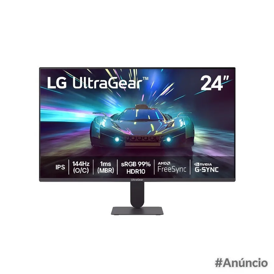 Monitor LG UltraGear 24G411A-B 24,FHD, 144Hz, 1ms MBR, NVIDIA G-SYNC, AMD FreeSync, HDR10
