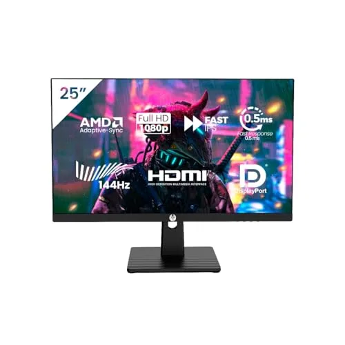 Haiz Monitor Gamer 25 144hz 0.5ms 1920x1080 Adaptative Sync FHD HDMIDP IPS VESA