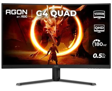 Monitor Gamer Curvo AOC AGON QUAD 32 180Hz 0,5ms HDR10 CQ32G4E