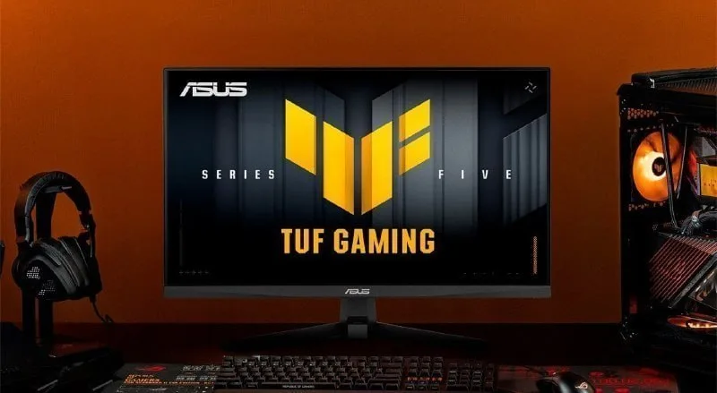 Monitor Gamer Asus Tuf 27 Full Hd 240Hz 0 3Ms Fast Ips Vrr G Sync Comp Freesync Premium Hdr10 Som Integrado Preto Vg279Qm5A
