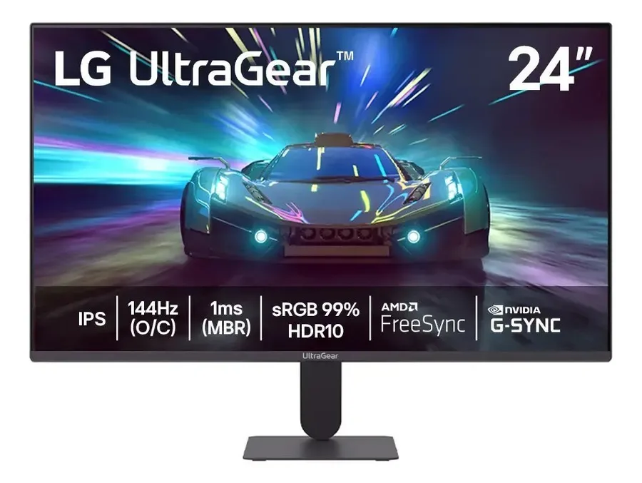 Monitor LG UltraGear 24G411A-B 24,FHD, 144Hz, 1ms MBR, NVIDIA G-SYNC, AMD FreeSync, HDR10