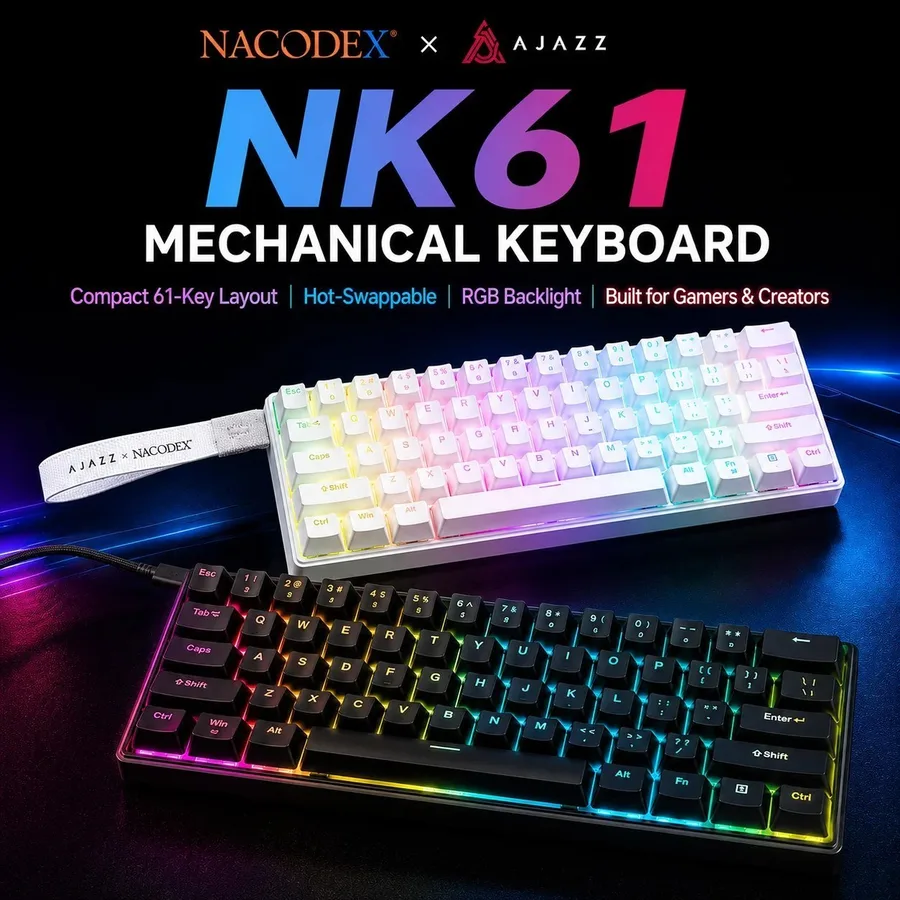Teclado Mecanico Ajazz X Nacodex NK61 , Switch Red