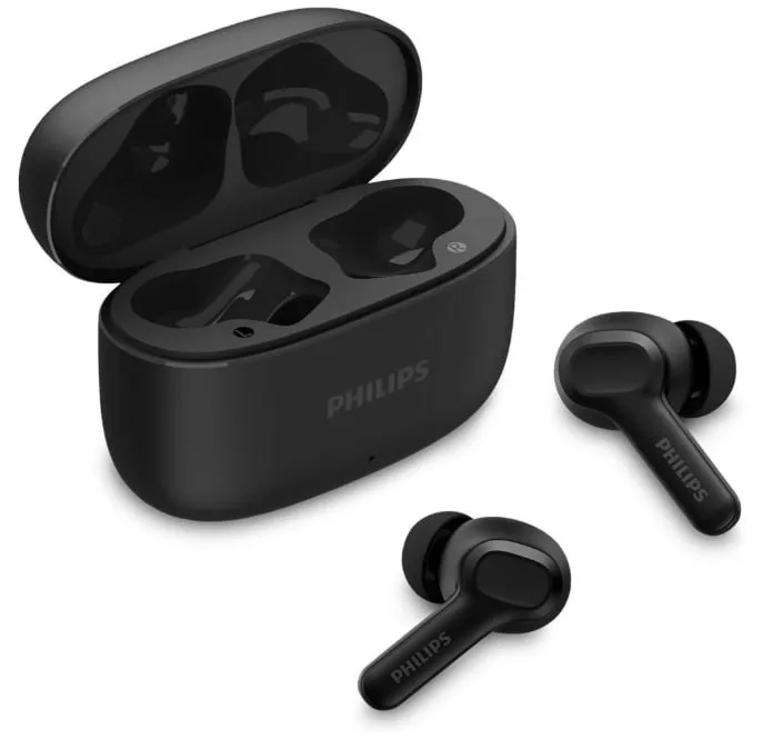 PHILIPS, Fone de Ouvido Sem Fio TWS, TAT1109BK00, Bluetooth, Com Microfone, Até 24 horas de bateria, Preto