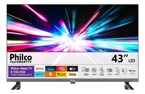 Smart Tv 43 Philco P43vik Roku Led Dolby Audio Wi-fi Hdmi Hdr Full Hd 110220v