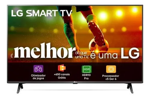 Smart TV LG 43Full HD, Processador A5 Ger6, AI, Alexa e webOS 23 - 43LR6700PSA