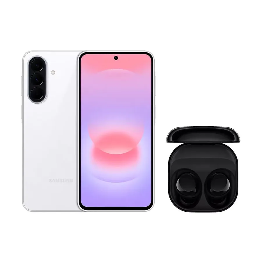 Galaxy A37 5G 256GB - Branco  Galaxy Buds Core - Preto
