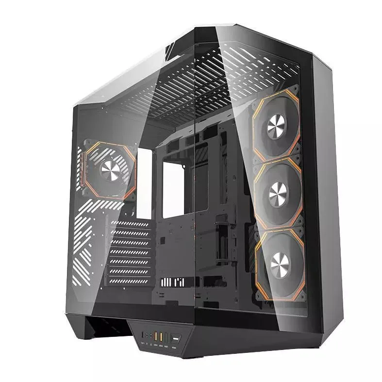 Gabinete Gamer Aigo Darkflash Arcee DY470 ARGB FullTower Lateral de Vidro C4 Fans Preto DY470-BK-4F