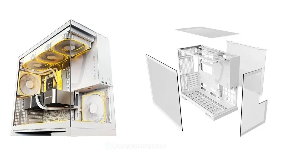 Gabinete Gamer Geometric Future Model 5 Branco