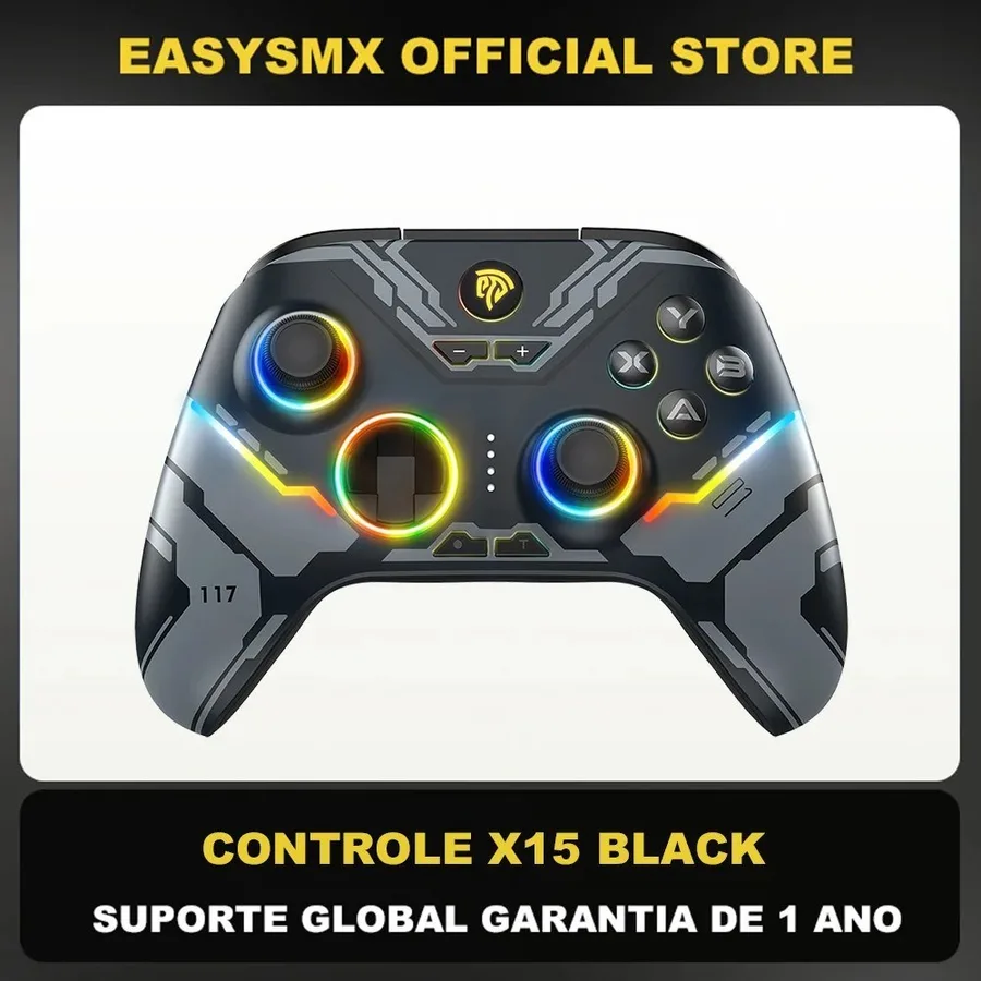 Controle Sem Fio EasySMX X15 Hall Effect