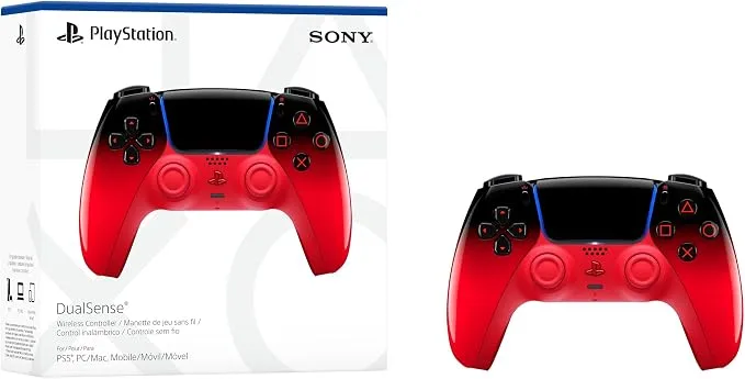 Controle sem fio PlayStation DualSense  Techno Red