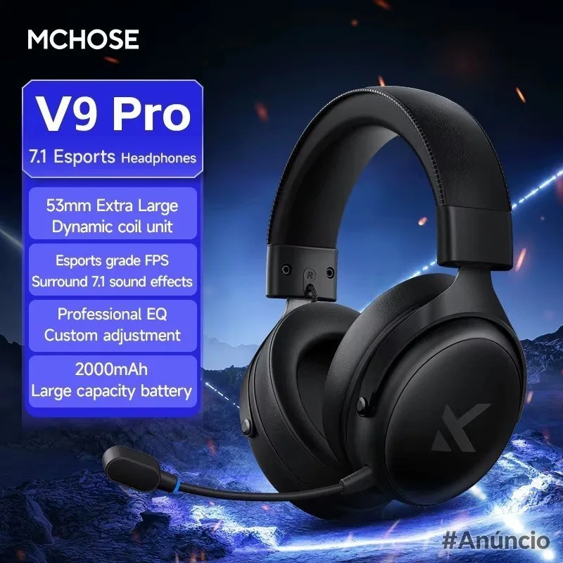 Headset MCHOSE V9 Pro com Microfone