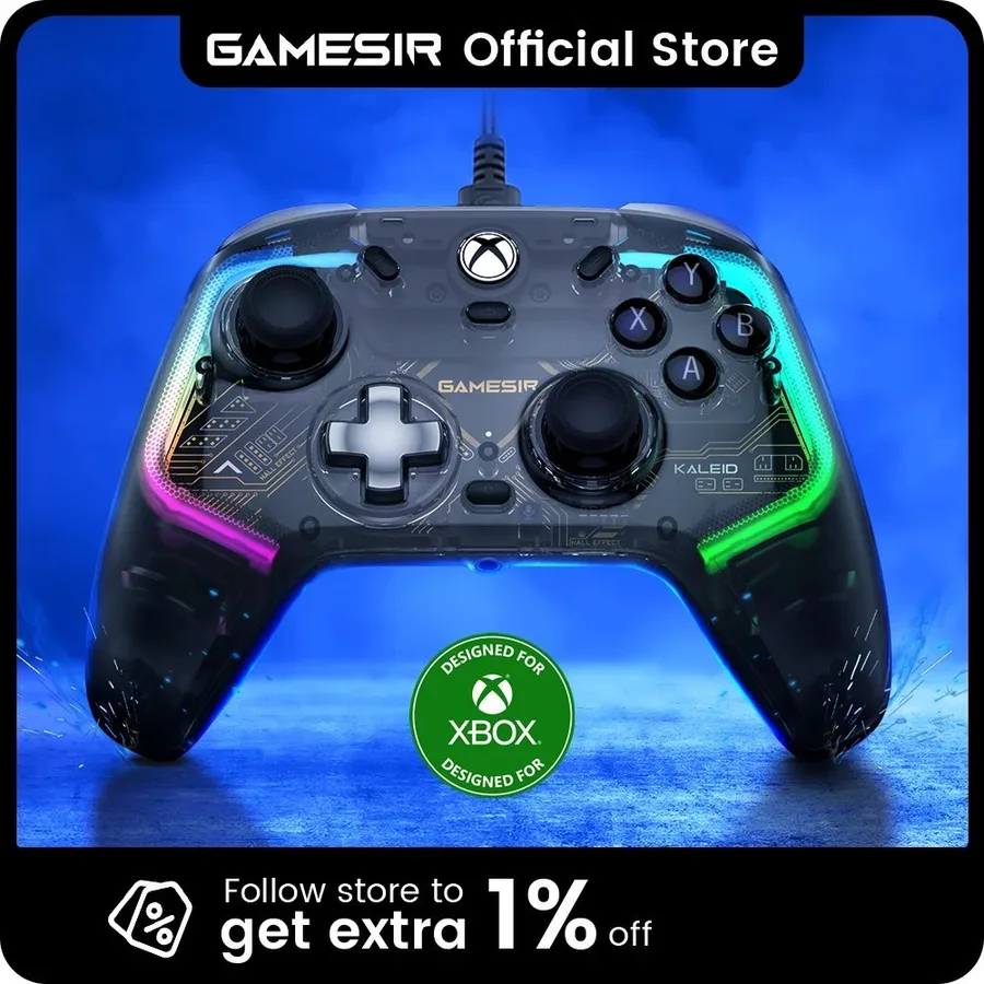 Controle Com fio GameSir Kaleid Flux Hall Effect, Para Pc, Xbox Series X, Xbox Series S, Xbox One