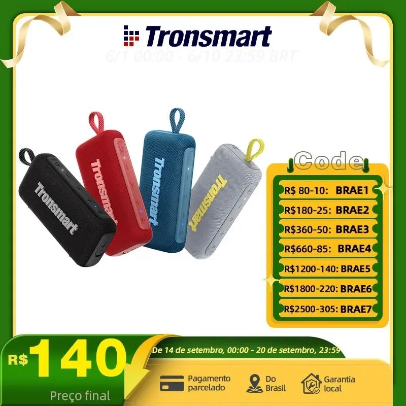 Caixa de Som Bluetooth Tronsmart Trip 2 Ipx7