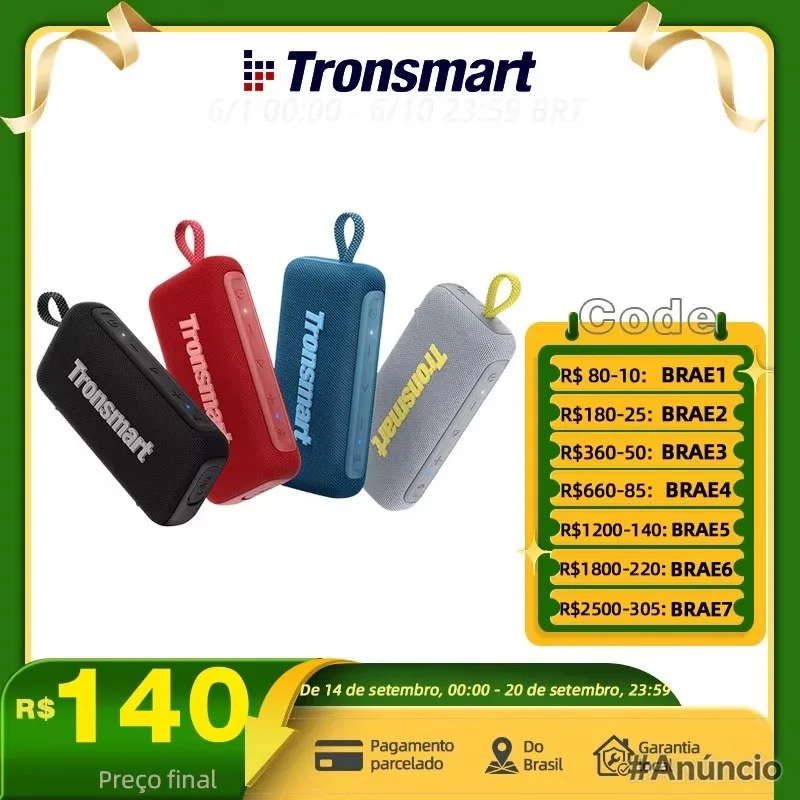 Caixa de Som Bluetooth Tronsmart Trip 2 Ipx7