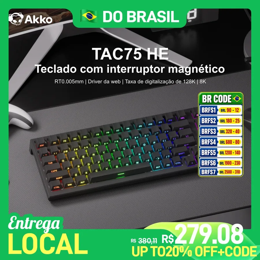 Teclado Magnético Akko Tac75 He