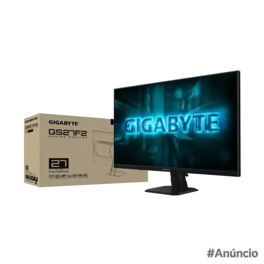 Monitor Gamer Gigabyte 27 Full Hd 240Hz 1Ms Ips Adaptive Sync Freesync Hdr 10 Preto Gs27F2