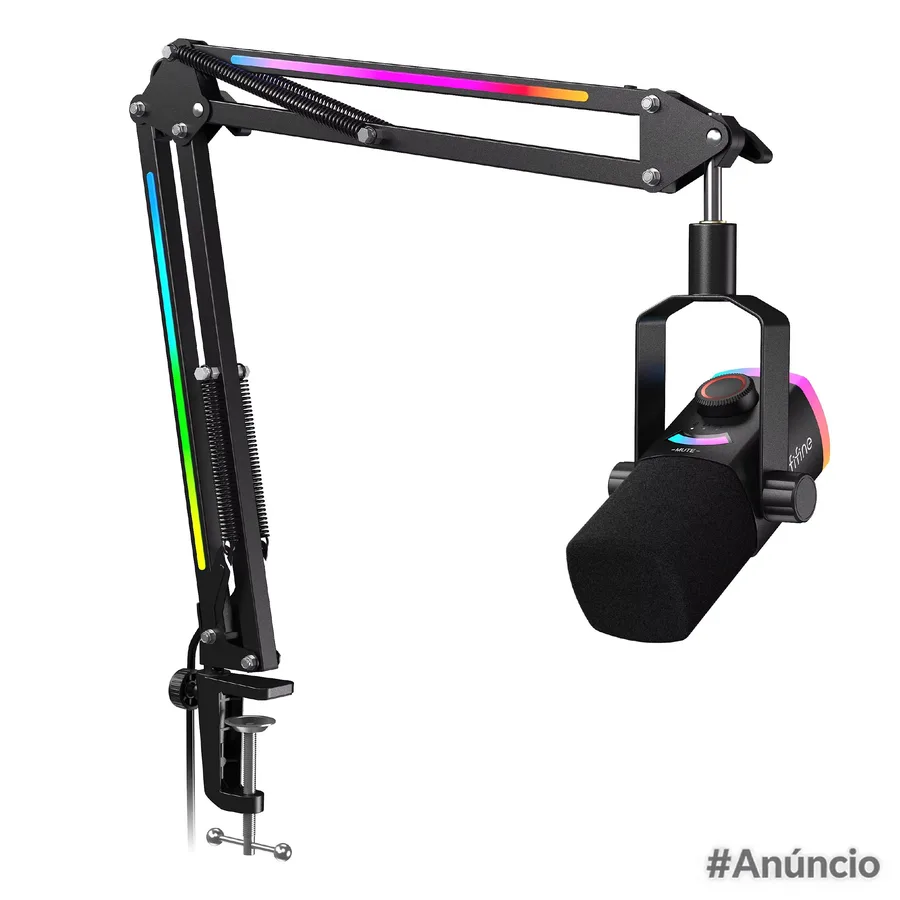 Fifine Am8 Pro Suporte Braço Articulado com Rgb