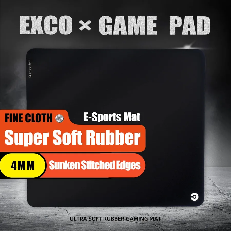 Mousepad Exco Sports Gaming, Super Soft, base de borracha, 450x400x4mm
