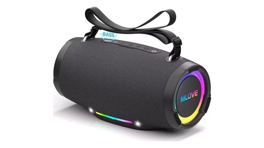 Caixa de Som Bluetooth Mifa Mlove E90, 120W, Bluetooth 5.4, Som 2.1, Tws, Rgb e Bateria de até 14h