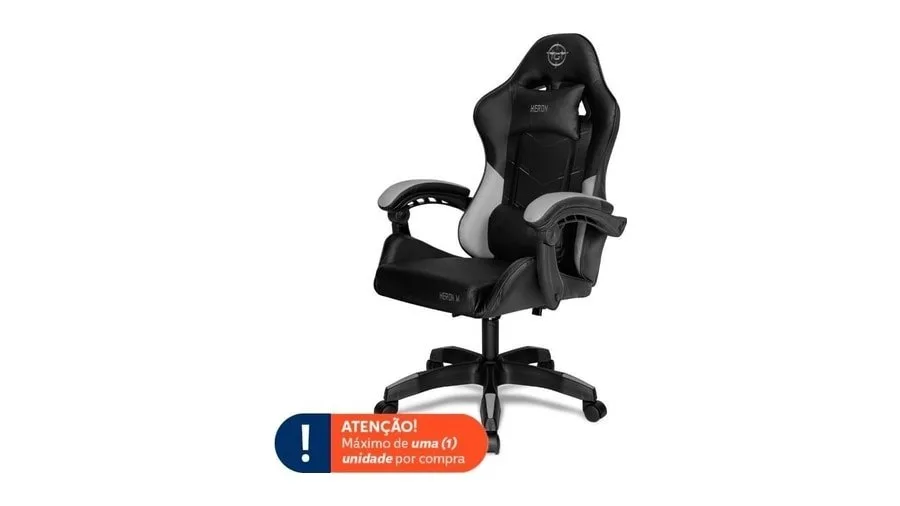 Cadeira Gamer TGT Heron M, Preto, TGT-HRM-BK02