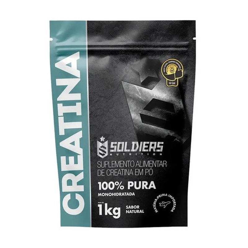 Creatina 1kg Suplemento Monohidratada em pó 100 Pura - Soldiers Nutrition