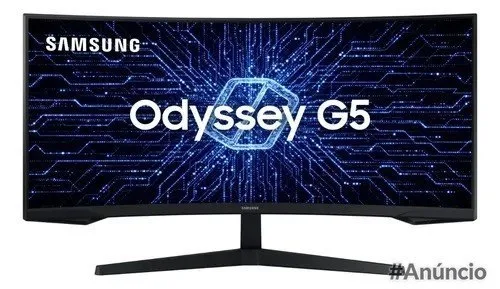 Monitor Gamer Curvo Samsung Odyssey 34 G5 165 Hz 1ms Ultrawide Preto