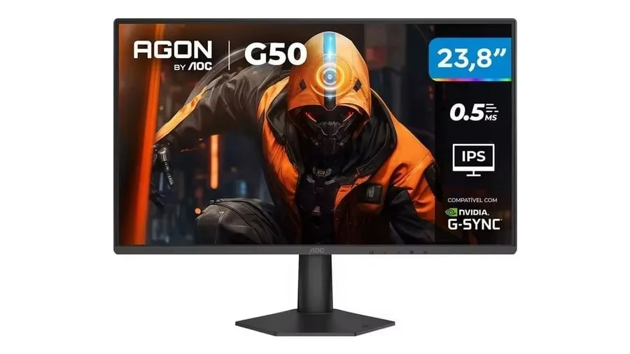 Monitor Agon G50, 23.8 polegadas, Full Hd, Ips, 144hz, 0.5ms Aoc
