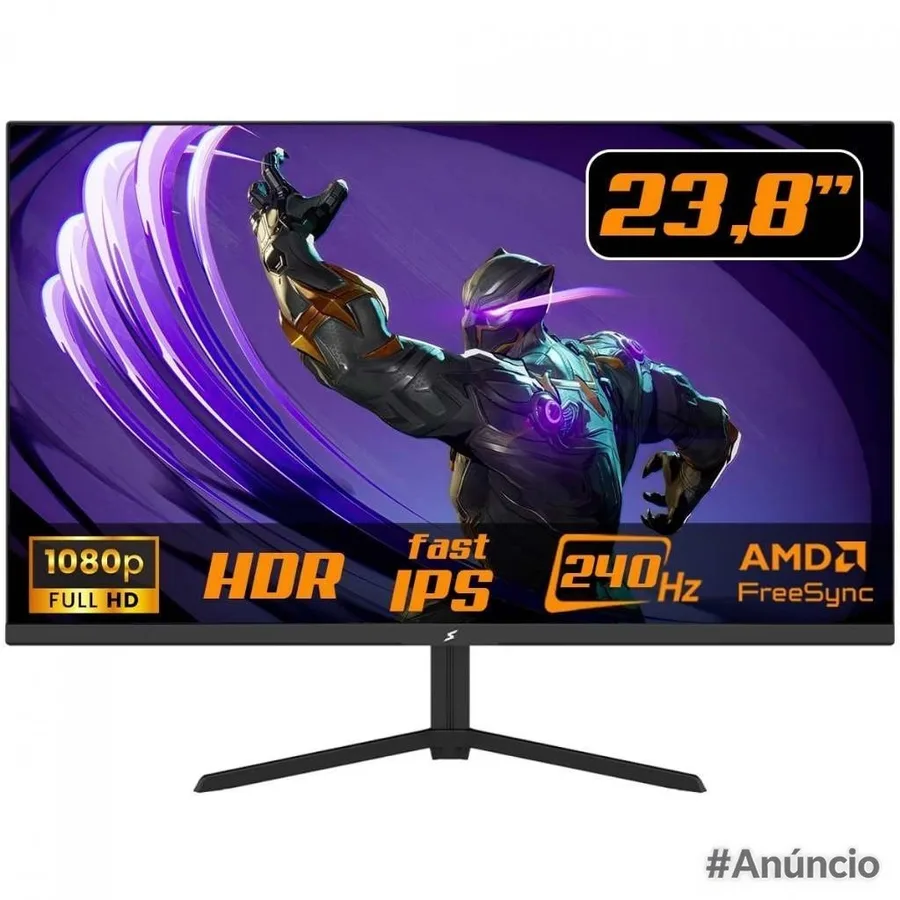 Monitor Gamer SuperFrame Vision 23.8 Pol FHD IPS 240Hz HDR FreeSyncG-Sync SFVSFB-24240-FHD-PRO