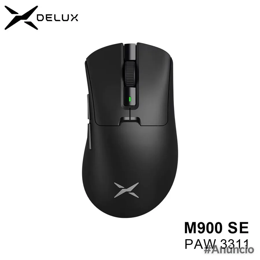 Mouse Sem Fio Delux M900 Se Paw3311 1000Hz -63g 2.4GhzCom Fio 400mAh