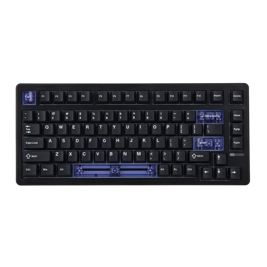 Epomaker he80 75 eua qwerty layout hot-swap junta cremosa com fio efeito hall teclado mecânico magnético dks socd para pcmac