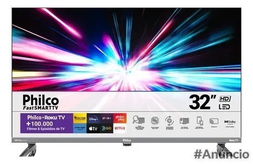 Smart Tv 32 Philco P32vik Roku Led Dolby Audio Hdr Wi-fi 110220v
