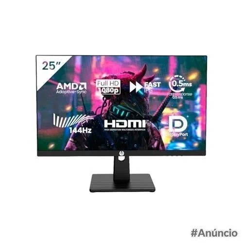 Haiz Monitor Gamer 25 144hz 0.5ms 1920x1080 Adaptative Sync FHD HDMIDP IPS VESA