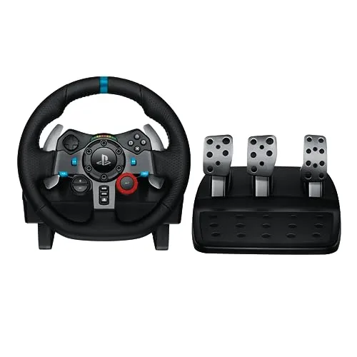 Volante e Pedais Logitech G29 Driving Force com Force Feedback para PS5, PS4, PS3 e PC