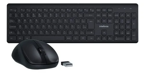 Kit Teclado e Mouse Sem Fio CSI50, 2.4GHz, ABNT2, Preto Intelbras