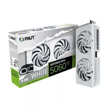 Placa de Video GeForce NVIDIA PALIT RTX 5060 Ti 8GB WHITE OC GDDR7 NE7506TU19P1-GB2062M