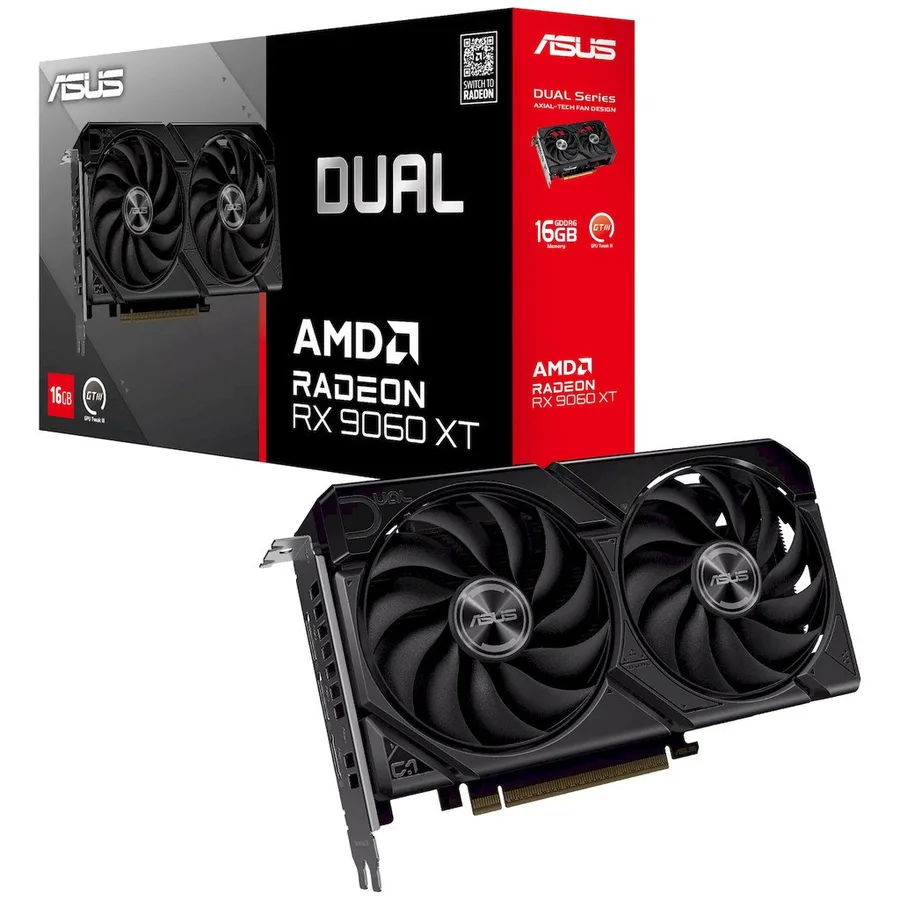 Placa de Vídeo ASUS DUAL RX 9060 XT, 16GB, GDDR6, 128-bit, DUAL-RX 9060 XT-16GB