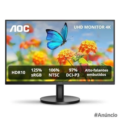 Monitor AOC 27 4K IPS 106 NTSC 97 DCI-P3 Speakers U27B3A