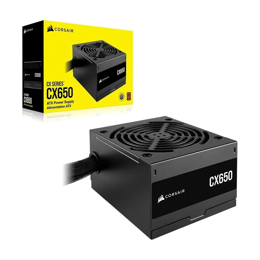 Fonte Corsair Cx Series Cx650 650W 80 Plus Bronze Com Cabo Preto Cp 9020278 Br