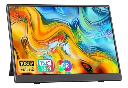 Monitor Portátil 15.6 Tela Externa Hdr Ips 1080p Ultrafino Preto 127220v