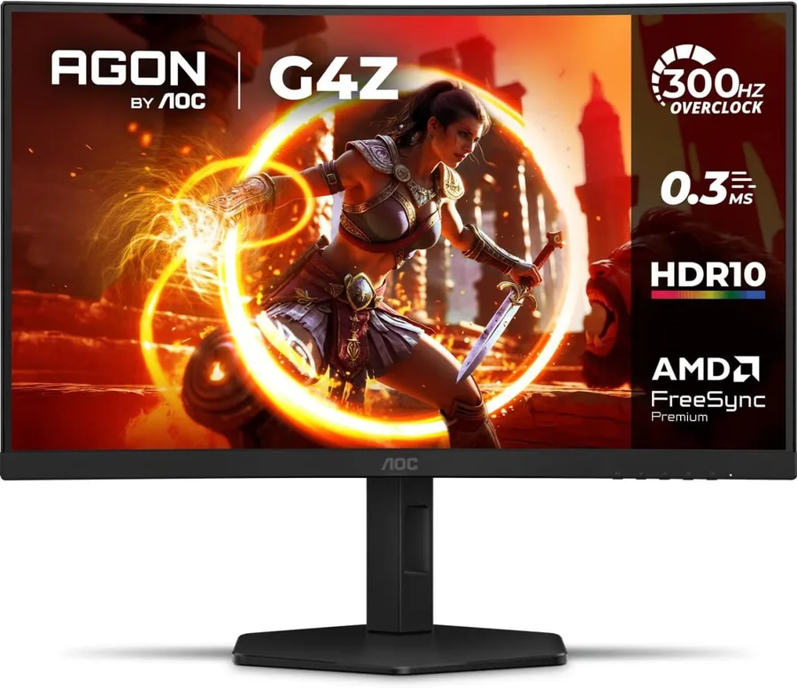 Monitor Gamer Curvo AOC AGON G4Z 27 300Hz 0,3ms HDR10 Base Ajustável C27G4ZP