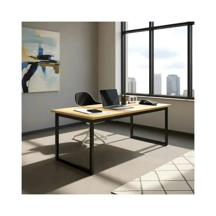 Mesa Escritório Industrial 150x60 Estrutura Ferro Reforçado Home Office