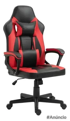 Cadeira Gamer Otello 100 Preto E Vermelho Material Do Estofamento Couro Sintético