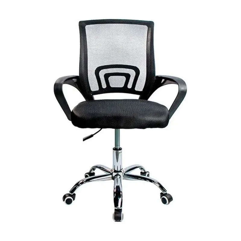 Cadeira Giratória Secretária Com Tela Mesh Cmb-s1 Mark Blank Preto Meshnailon