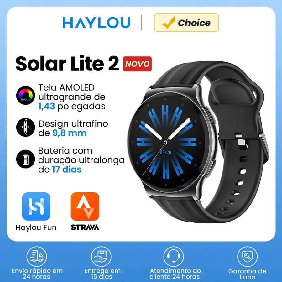 HAYLOU Solar Lite 2 Smartwatch 1.43 AMOLED